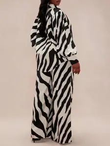 Calista Linen Pant Set - Taupe/combo