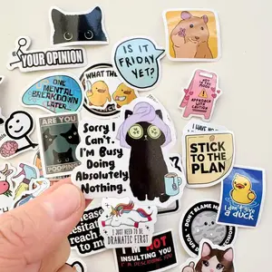 130PCS Water Proof Funny Stickers Set with Unique Designs for Journals and Laptops