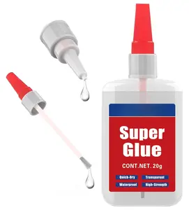 (2-in-1) Super Glue with Brush Applicator & Nozzle, Mess Free Superglue Brush, Instant Glue for All Purpose and Fast Setting for Projects and Repairs,3000 CPS Clear Cyanoacrylate Glue