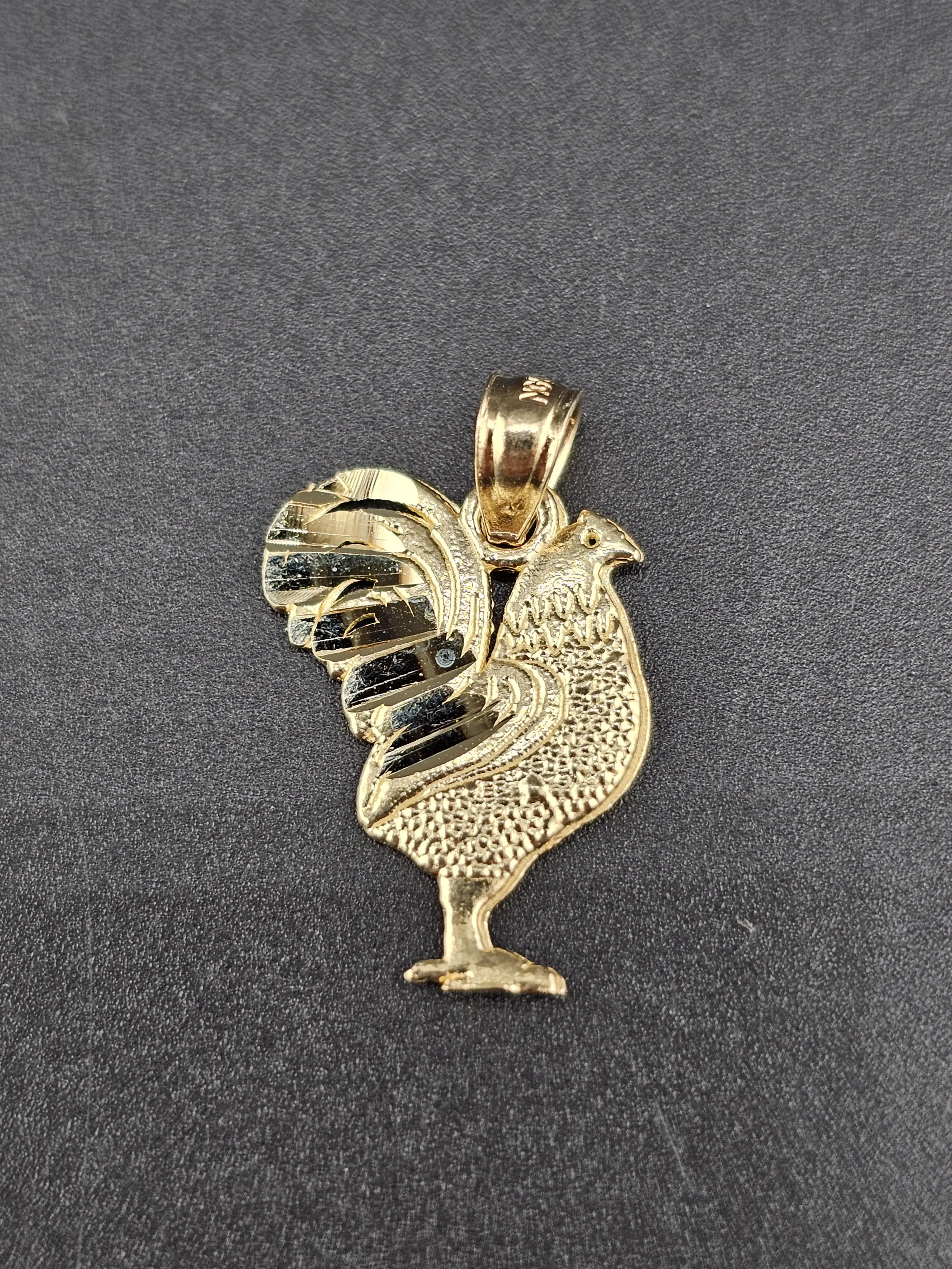 14K Gold Pendant - Rooster