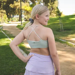 Bleum Active Bra - Seamless Sports Bra for Teens & Tweens, Soft Moisture-Wicking Performance Fabric, Adjustable, Convertible Straps, Tag-Free for Comfort