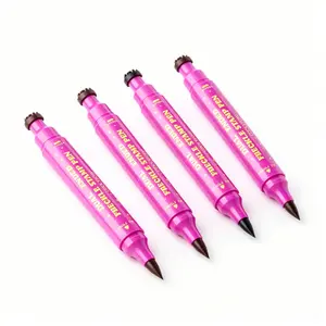 Dual-Ended Freckle Stamp Pen & Fine Eyeliner - Waterproof, Smudge-Proof, Long-Lasting Fake Freckle Marker with 4 Brown Shades for Natural Sun-Kissed Look, Cottagecore & Daily Makeup