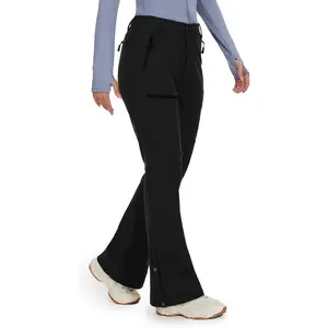 Women's Snow Ski Pants Fleece Lined Waterproof Softshell Insulated Flare for Snowboarding Hiking Winter Outdoor