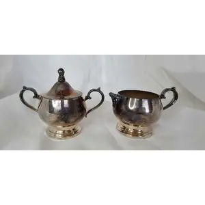 Vintage Oneida Silversmith Sugar and Creamer Set