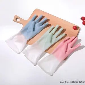 3 Pairs Premium Household Cleaning Gloves, Waterproof Kitchen Dishwashing Gloves, Non-Slip Housework Gloves, Durable Laundry Gloves