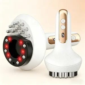 Professional Handheld Device Rechargeable with Heating & Suction Functions for Neck Back Arms Waist Abdomen Legs Ideal Gift for Black Friday Christmas 5 in 1 Multifunctional with Red Light Therapy and 9 Intensity Levels - Adjustable, Cordless Full tiktoks