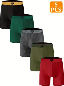 Men's Underwear Set, 5-Pack Comfortable Cotton Blend, Breathable & Soft Fit, Ideal for Everyday Wear, Stylish Design