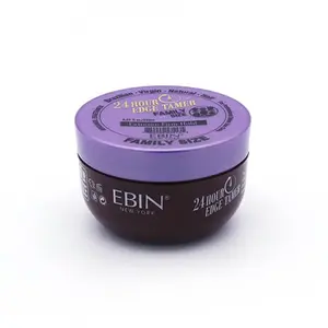 Ebin New York 24 Hour Edge Tamer Hair Styling Cream with Argan Oil Extreme Firm Hold Non-Oily Formula for Dense Coily 4A 4B 4C Hair Types - Haircare