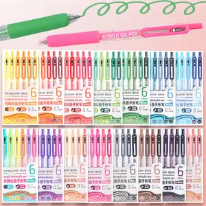 Clip Acrylic Painting Gel Pen,Retractable 0.7mm Tip,Rich Color Large Capacity Ink Pens,Art Supplies For Diary,Card,DIY,Coloring, Doodling, Stackable colors, Acrylic Gel Pen