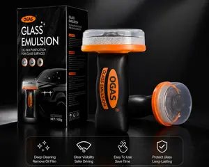 Car Glass  Oil Film Remover Cleaning Brush Kit – Windshield Cleaner with Anti-Fog Anti-Rain Protection, Improves Visibility & Clear Vision, Interior & Exterior Use for Car Windows Decontamination film cleaning