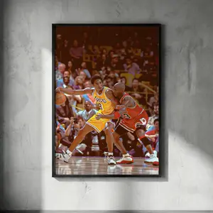Kobevs Jordan Poster - Vintage Vintage Print For Sports Fans & Home Decor