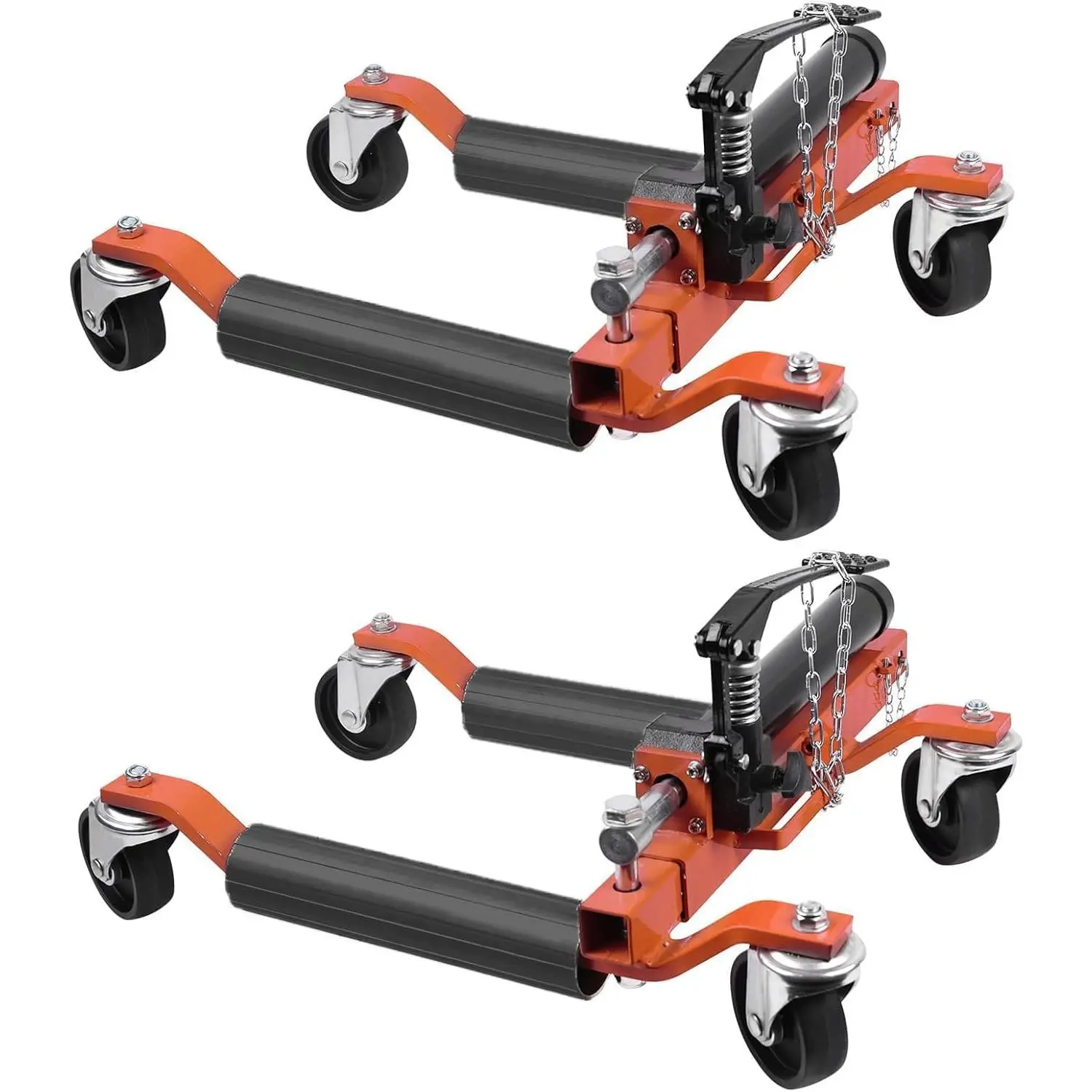 GARVEE 3000LB Heavy Duty Car Wheel Dolly Set (2-Pack) - 12" Locking Swivel Casters with Foot Pedal，Vehicle Positioning Jacks for Auto Repair Shops, Garage Storage, Car Maintenance