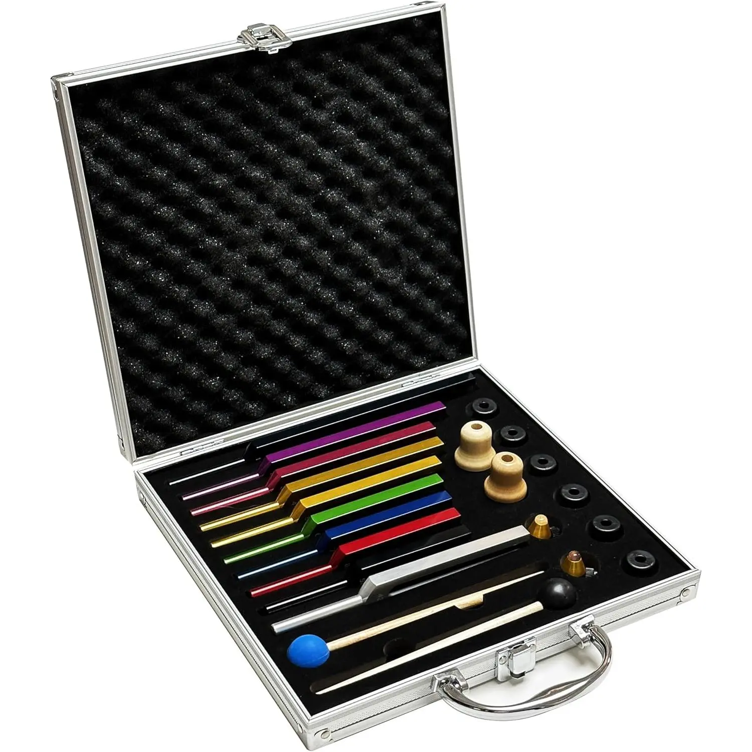 Solfeggio Tuning Fork Set - 10 Tuning Forks  for DNA , Chakra, Sound , Multicolour, with Exquisite Aluminum Gift Box (174 Hz, 285 Hz, 396 Hz, 417 Hz, 432Hz, 528 Hz etc)