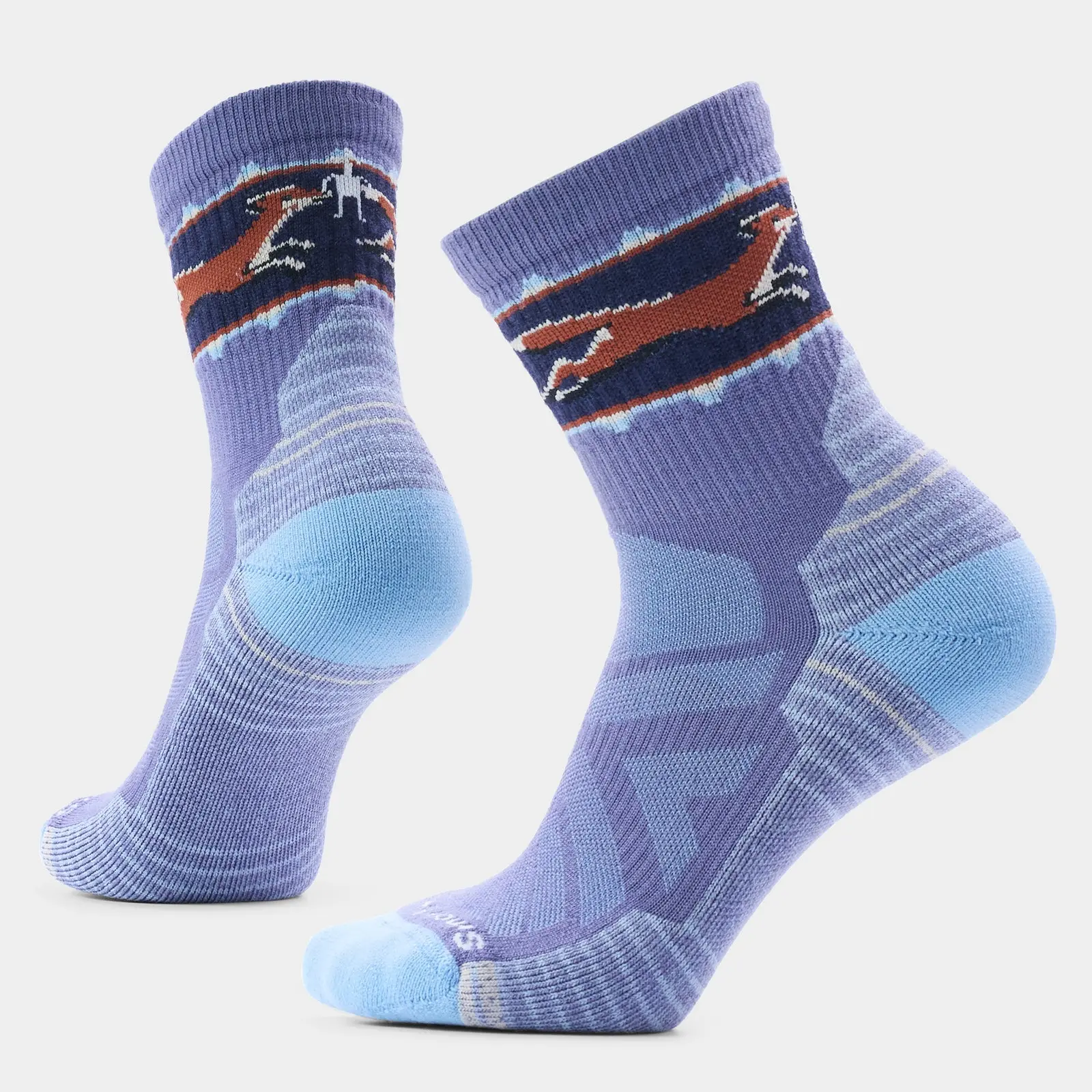 Smartwool Hike Fox Meadow Mid Crew Socks (Women's) - Nightfall Blue