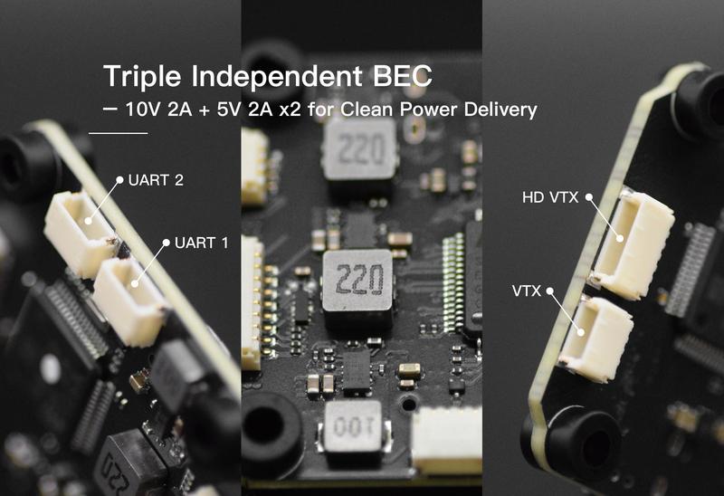 Hummingbird 305 Flight Stack – F722 FC with Built-in ELRS + 80A 4in1 ESC