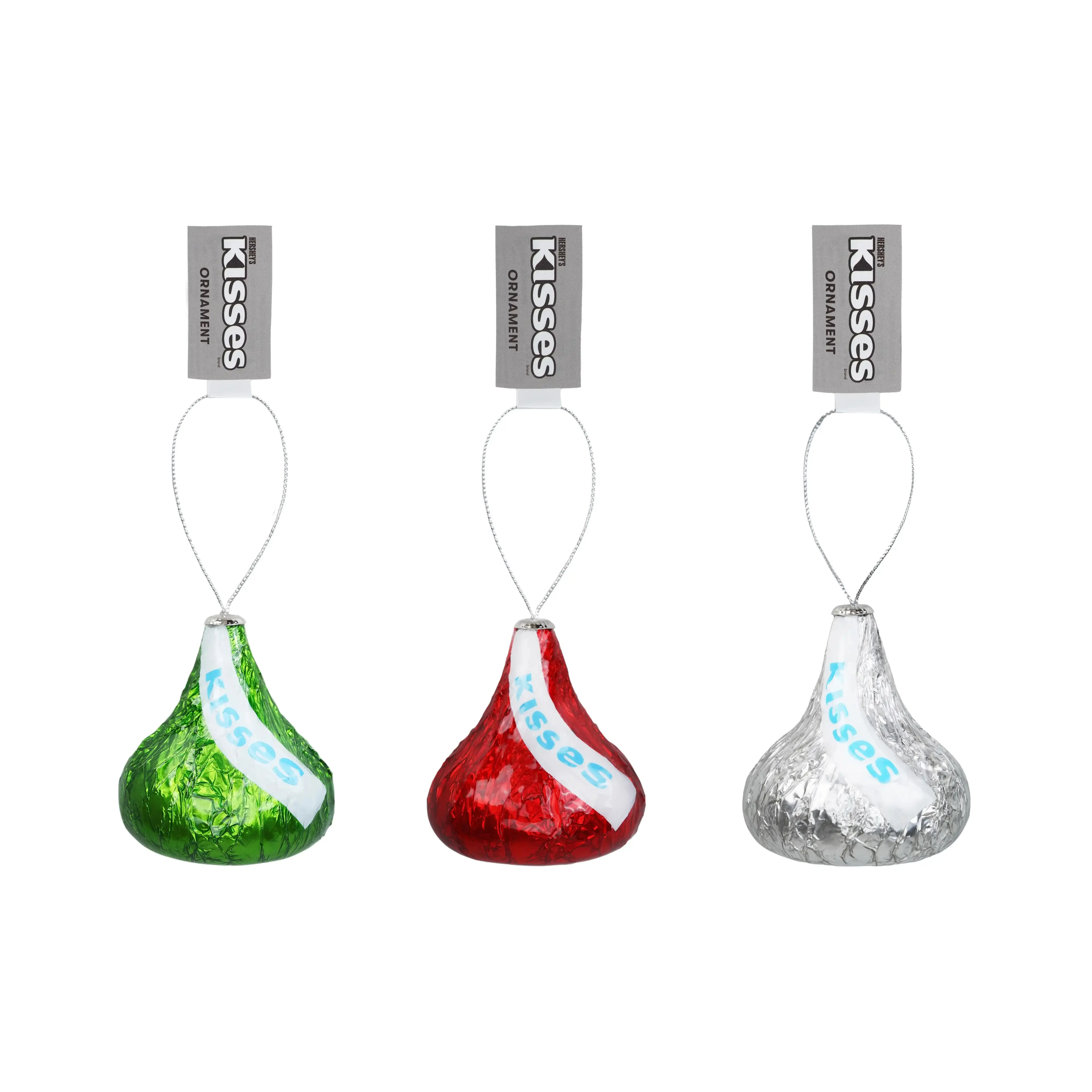 Hershey's Kisses 3-pack Christmas Tree Ornament Set