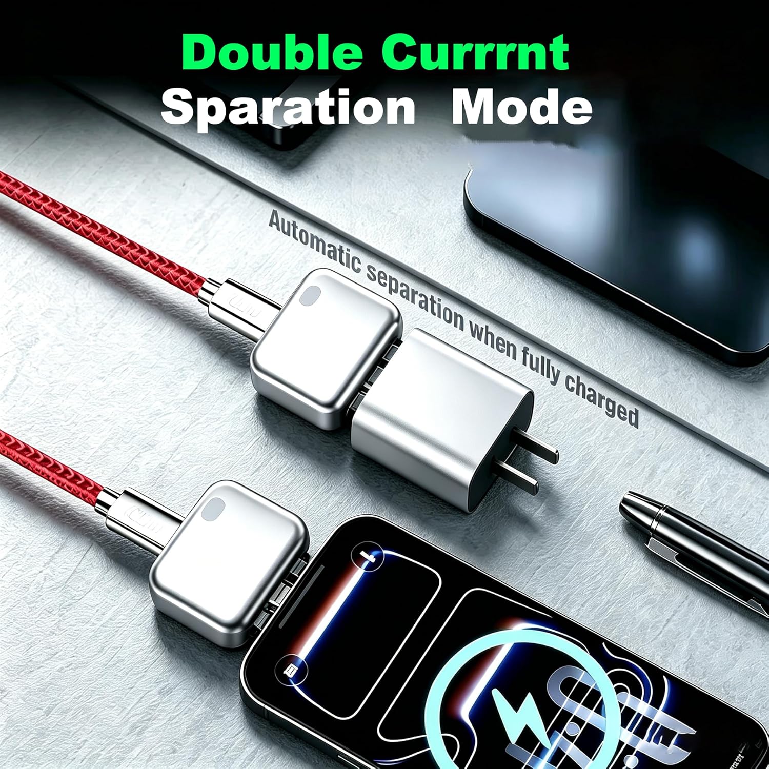 140W Portable Smart Charger Adapter Plug - AI Overcharge Protection, Dual-Mode LED, USB-C Bridge, Cellphone & Electronic Device Compatibility, Compact Travel, Single-Port USB-C Cable Compatible Charger