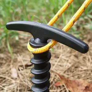 Outdoor Ground Peg, 10pcs Windproof Tent Canopy Spiral Nail, Durable & Lightweight Tent Accessories, Camping Accessory for Camping & Outdoor Adventure, Camping Supplies