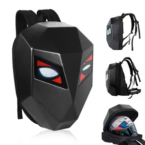 Motorcycle Backpack, Hard Shell Cycling Backpack DIY Motorcycle Luggage Laptop Bag Waterproof,  Knight Backpack, Best Gift for Bikers (Black)