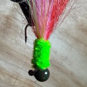 Toxic watermelon 1/16 ounce #4 freshwater jig