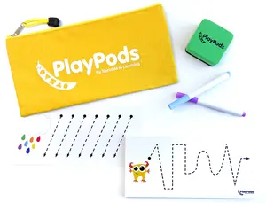 PlayPod – Write & Wipe | Busy Bag for Kids | Travel Toy | Montessori Pre-Writing & Handwriting Prep