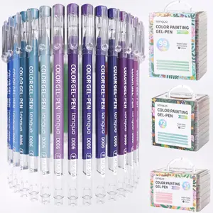 Color Gel Pen Set with Storage Box, 0.6mm Needle Tip Gel Pens, Gel Marker for Adult Coloring Books, Journaling Crafting Doodling Drawing, School Craft Supplies, Art Markers