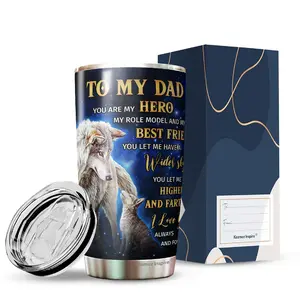 To My Dad You Are My Hero Wolf Tumbler 20 Oz 6 45783 897