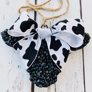 Cow Print Car Freshie, Country Western Vehicle Accessory For Rear View, Stylish Southern Girl Gift for Her