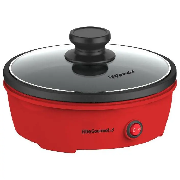 Elite Gourmet 8.5" Personal Electric Skillet w/Glass Lid