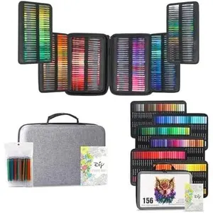 156 Colors Gel Pens And 156 Colors Art Markers Set Brush Pen For Adults Coloring Book Planner Writing Drawing Note Taking