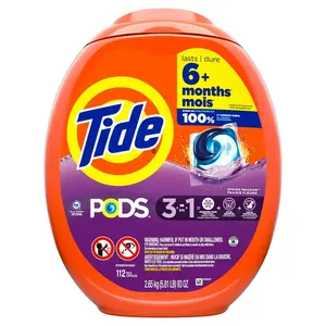 3 in 1 Spring Meadow Scent Liquid Laundry Detergent Pods, 112-Count