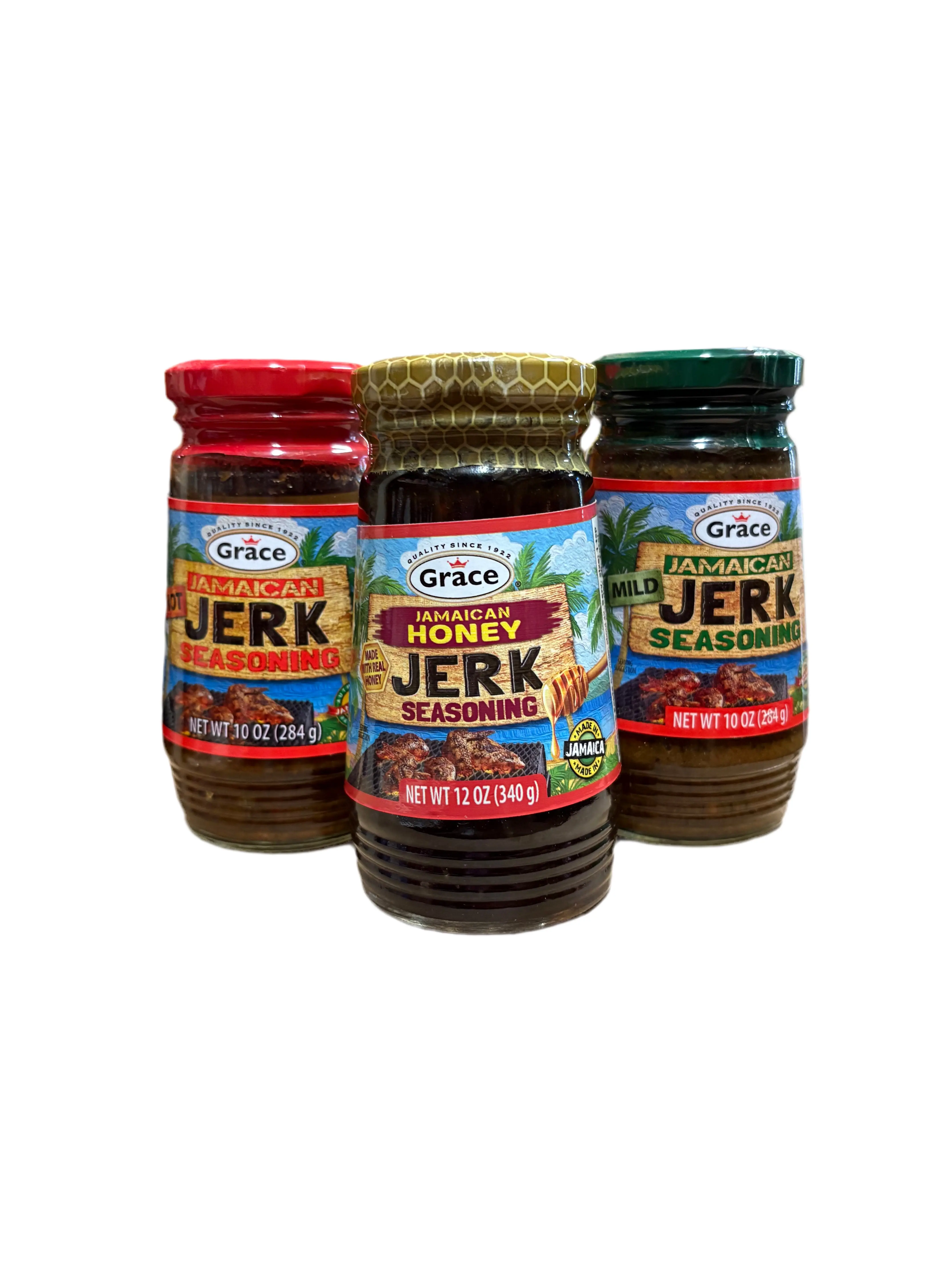 Grace Jamaican Jerk Seasoning Blend, Plant-Based Gluten-Free Spice with Mild Spicy Flavor for Snacks