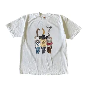 Vintage Cowboy Cats Graphic T-Shirt, Gift For Women and Man Unisex Womenswear Streetwear Top