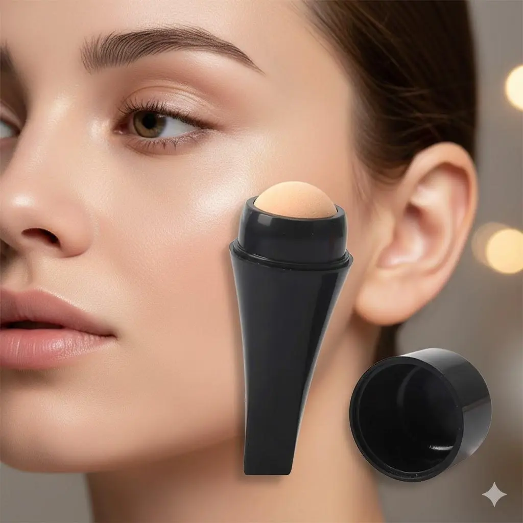 1PC Oil-absorbing Roller Volcanic Stone Facial Oil Removing Portable Skin Care Tool Beauty Stick Minimize Pores Beauty Tools Self Care Tools
