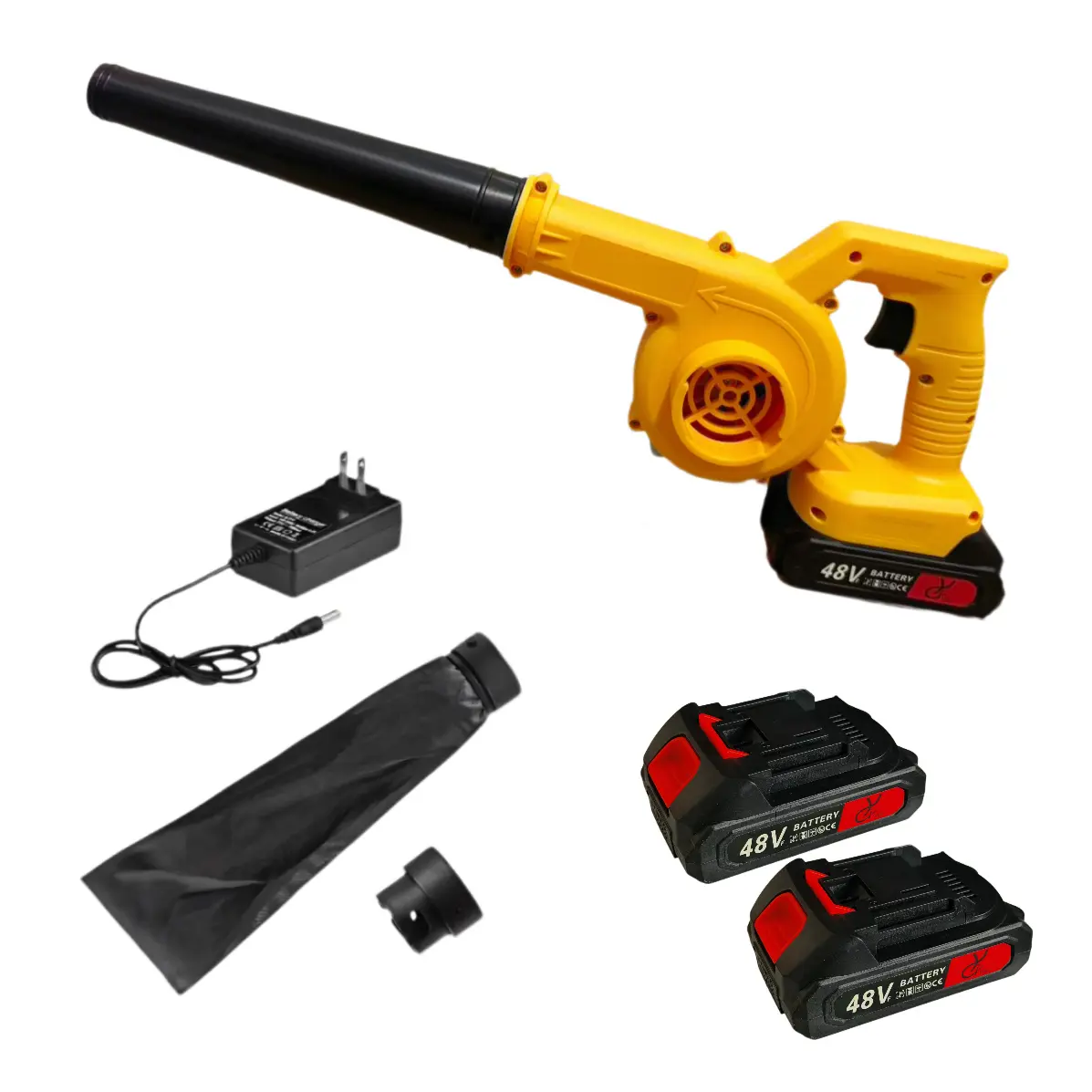 Portable Wireless Handheld Leaf Blower - 2-in-1 Lightweight Leaf Blowers Tool Kit with Battery for Outdoor Cleanup, Patio Debris Clearing