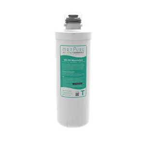 Metpure Versatile High Demand 225gpd Reverse Osmosis Membrane Filter - Teal Quick Twist Filter (T), 11" x 3.25", Drinking Water Filtration System Replacement filters