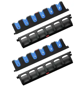 Simple Deluxe Vertical Fishing Rod Holders Wall-Mounted - 13.6" EVA Foam Grip Pads, Sturdy ABS Base, Easy Installation, Holds Up to 6 Rods or Combos