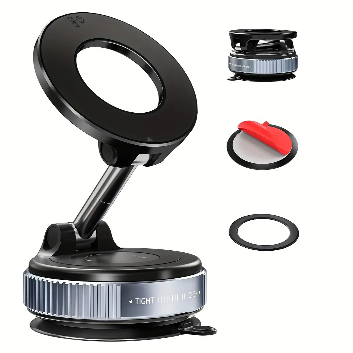 Magnetic Car Dashboard Phone Holder, Compatible with Smartphone, Cellphone Power-Free