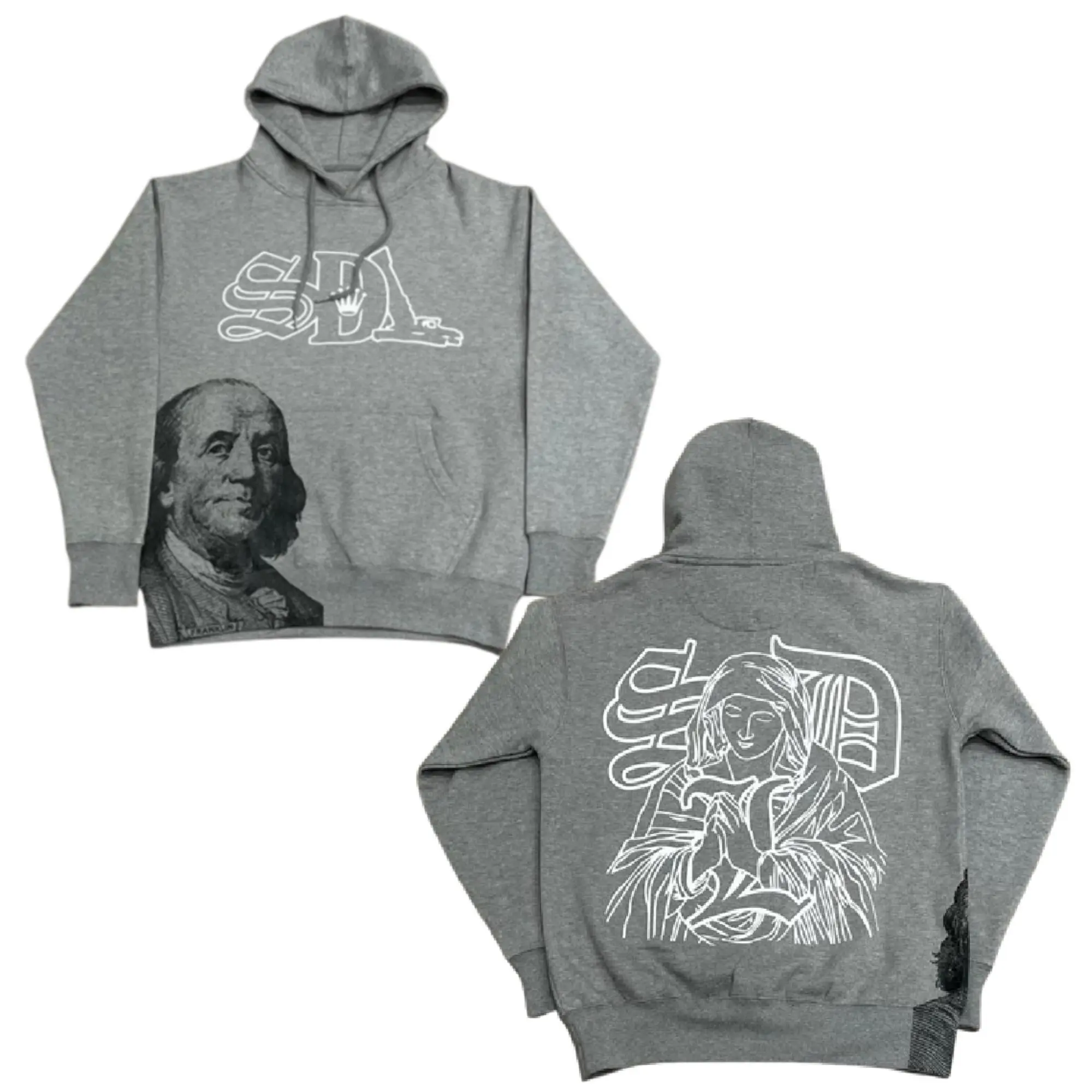 Men's S-DL Gray Hoodies, Streetwear Hip Hop Hoodie, Trendy For Outdoor Wear Daily Wear, Designer Clothing, Gift for him, Gift for her, Birthday's gift
