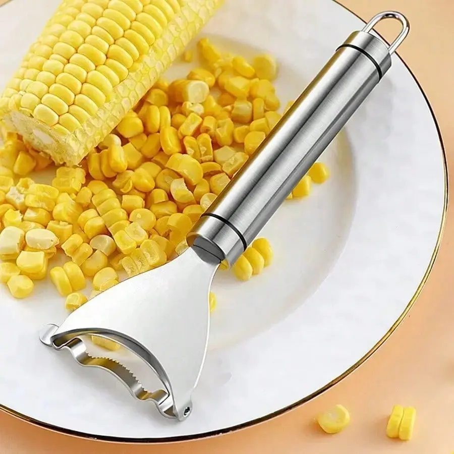 Household Corn Peeling Tool Durable Stainless Steel Corn Husker Corn Cob Sheller Creative Multifunctional Vegetable Peeler Daily Kitchen Supplies
