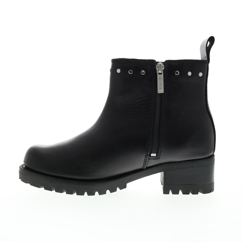 Harley-Davidson Ashby Pull On D84717 Womens Black Leather Motorcycle Boots
