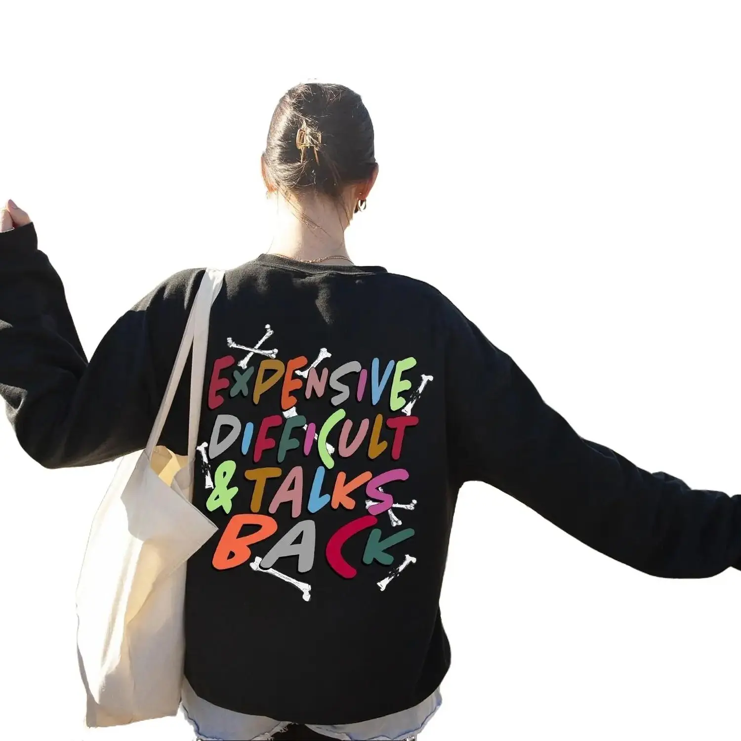 Expensive Difficult And Talks Back Shirt, Women's Funny Sweatshirt, Sarcastic Tshirt, Girls VSCO Hoodie, Best Friend Gift, BFF Gifts, G8863
