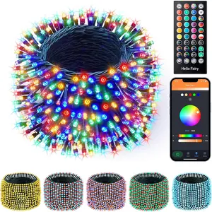 Color Changing Christmas Lights Outdoor, 66Ft 200 LED Smart RGB String Lights App Controlled, Dimmable Timer Twinkle Christmas Tree Lights, Xmas Tree Lights Plug in for Xmas Tree Party Decor