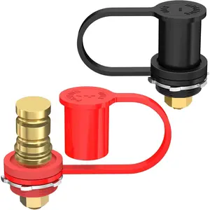 Remote Battery Terminals 3/8" Stud Battery Jump Post with Cover 250A Battery Charging Post Kit Marine Battery Charger Jumper Post for Auto Truck Can-am