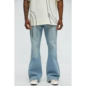 Stacked Slim Flare Grab Your Attention Jeans - Light Blue Wash