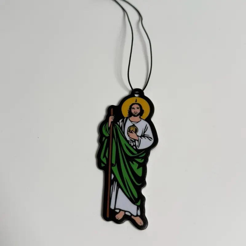 San Judas Air Freshener Black ice 1 Pack