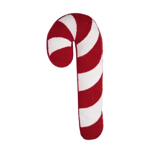 Candy Cane Shaped Pillow by Valerie