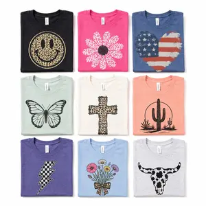Single T-Shirt - Cotton/polyester regular and plus sizes Top Womenswear tees cute shirts Printed Tshirt