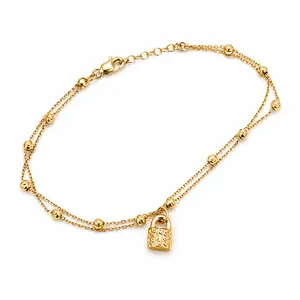 Double Lock Charm Bracelet