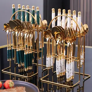 Elegant & durable 24-pc stainless steel cutlery set-service for 6, mirror finish, perfect for every occasion
